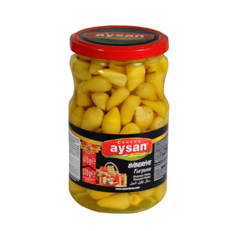 AYSAN BİBERİYE TURŞU CAM KAVANOZ 370 GR