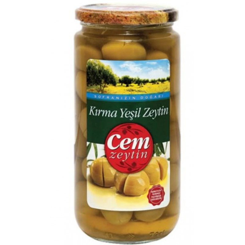 CEM KIRMA YEŞİL ZEYTİN 720 CC  121-140