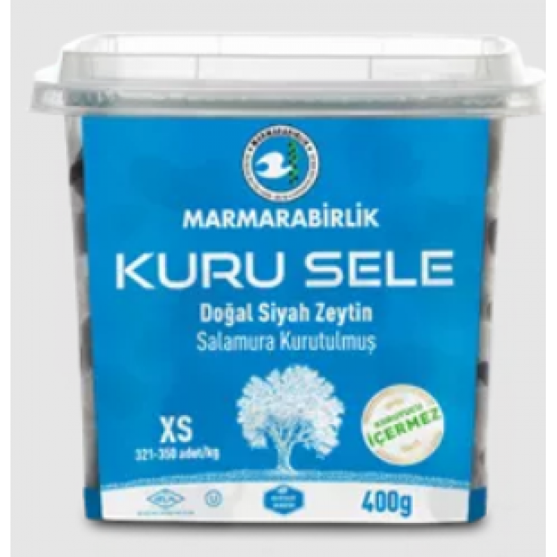 MARMARA BİRLİK GEMLİK KURU SELE DOĞAL ZEYTİN (XS) (321-350) 400GR