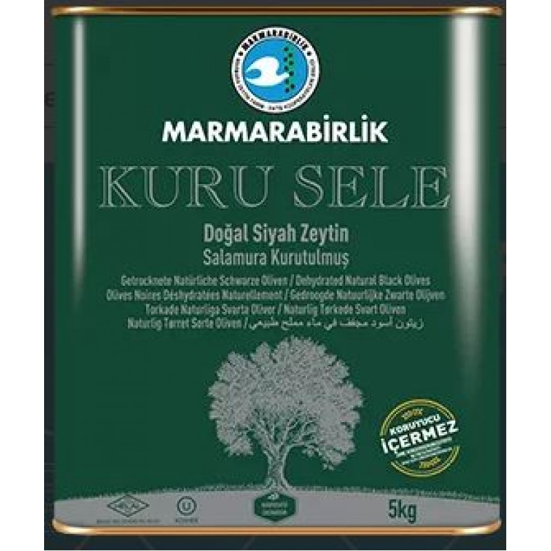 MARMARA BİRLİK KURU SELE 5 KG DOĞAL SİYAH ZEYTİN 3XS (381-410)