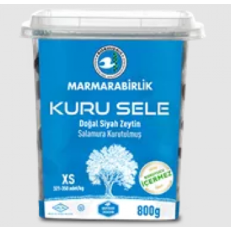 MARMARA BİRLİK GEMLİK KURU SELE DOĞAL ZEYTİN (XS) (321-350) 800 GR