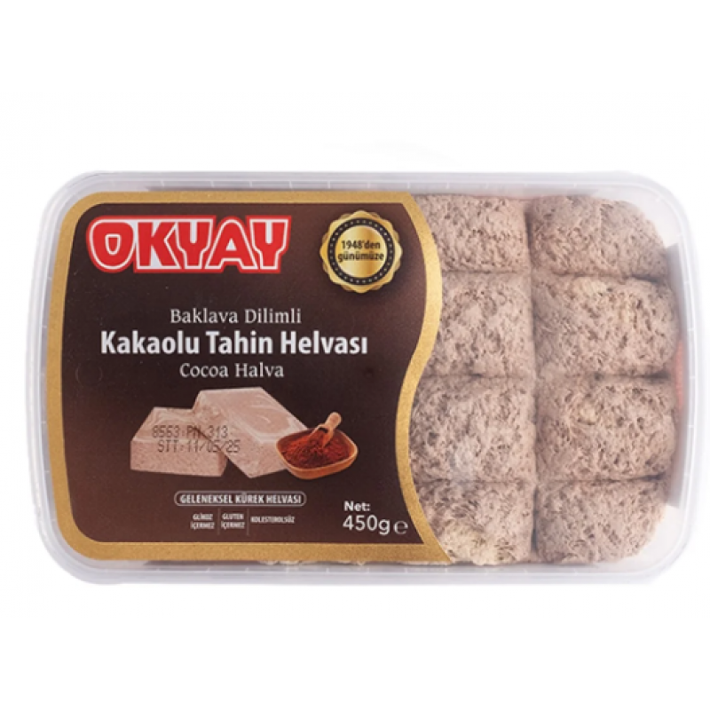 OKYAY 450 GR BAKLAVA DİLİMLİ KAKAO HELVA