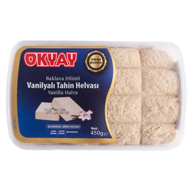 OKYAY 450 GR BAKLAVA DİLİMLİ SADE HELVA