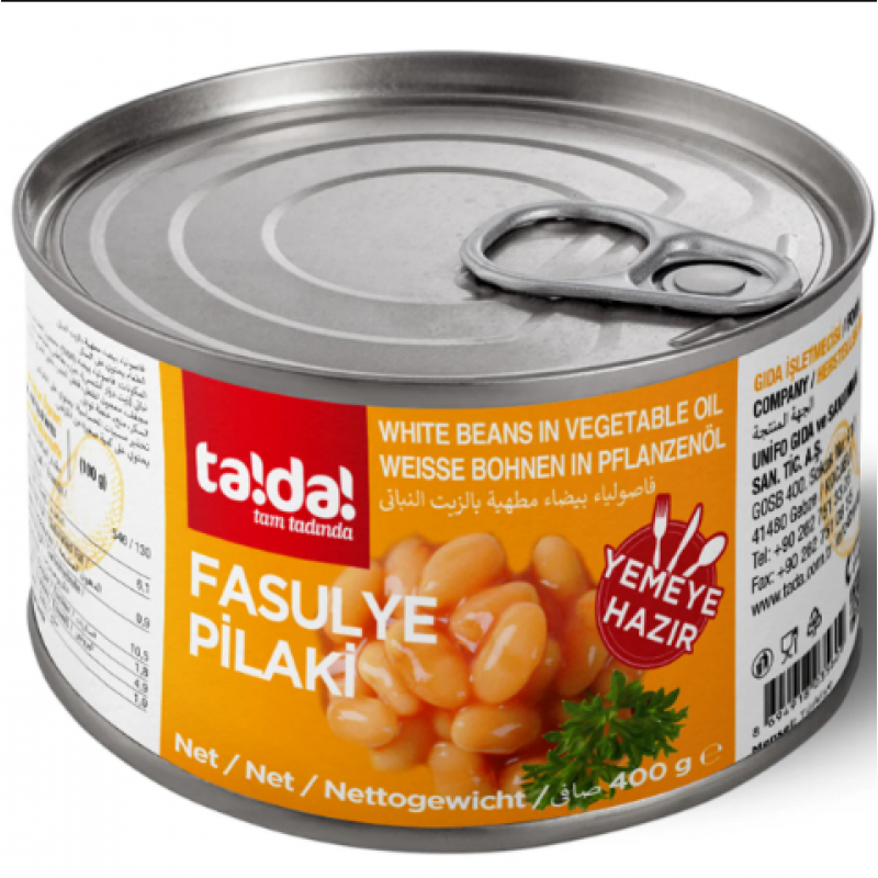 TADA FASULYE PİLAKİ (ÇATALLI) 400 GR