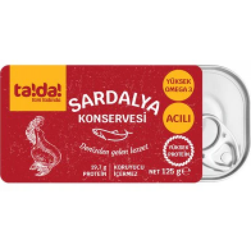 TADA ACILI SARDALYA KONSERVESİ 125 GR