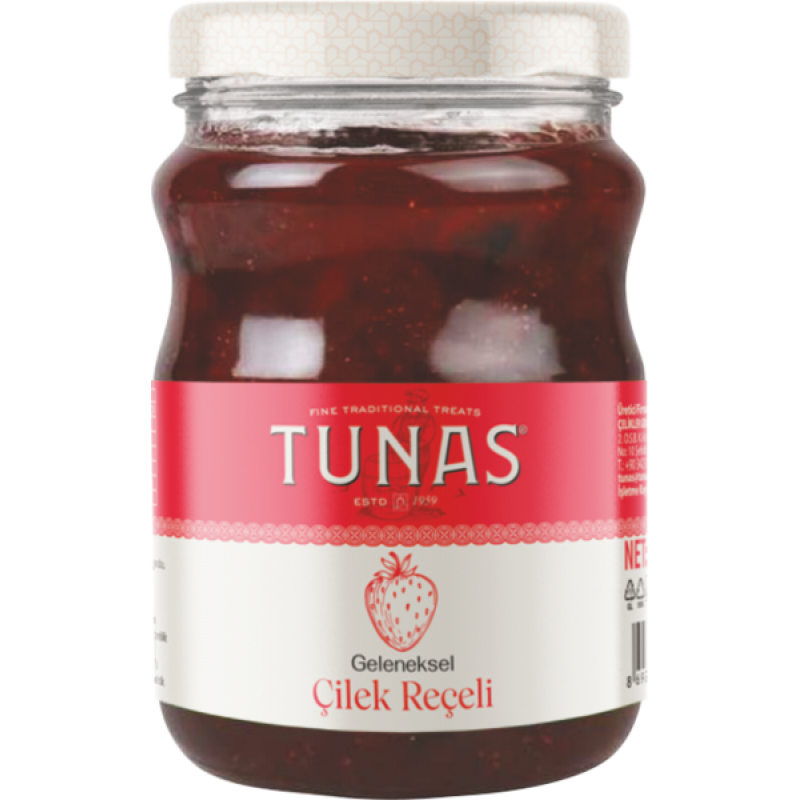 TUNAS 1500 GR KAVANOZ ÇİLEK REÇELİ 