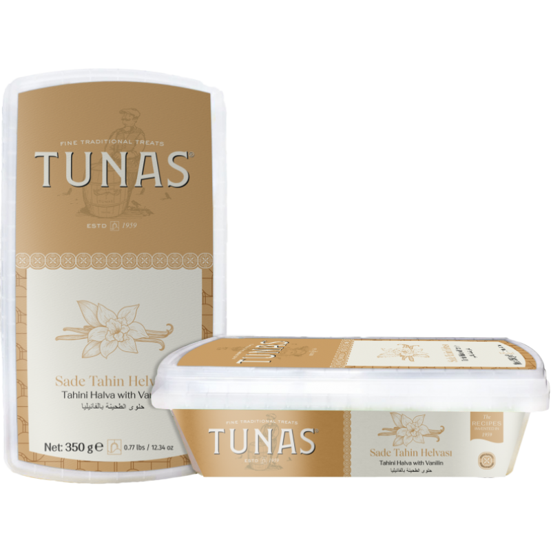 TUNAS 350 GR PLASTİK SADE HELVA